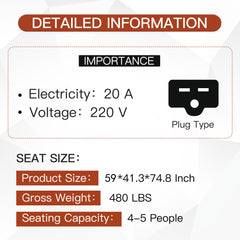 EROMMY Infrared Sauna 3 Person with Full Spectrum Heaters for Home or Gym