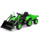 EROMMY 12V Ride on Bulldozer for Kids with Front Loader, Lights, Music, Horn & Safety Belt, Green-Erommy