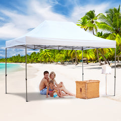 EROMMY 10' x 15' Pop Up Canopy Tent, Commercial Instant Canopy with Roller Bag, 4 Sand Bags, Outdoor Canopies for Festival, Event