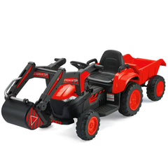 EROMMY Electirc Ride on Excavator with Electric Digging Arm, 4WD Motors, 12V Battery, Remote Control, and Bluetooth – Perfect Gift for Kids Ages 3-7-Erommy