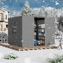 10FT X 12FT Pergola Winter Cover, All-Season Pergola Accessory, Outdoor Pergola Cover with Sidewalls and Mesh Windows, Waterproof Enclosure for Weather Protection, Fits Most Pergola Sizes