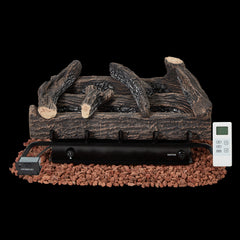 EROMMY 27 Inch Ventless Fireplace Logs Set, Only Used for Natural Gas, Brown