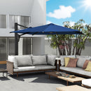 EROMMY 10X10 Patio Umbrella with Hydraulic Handle - Navy-Erommy