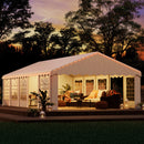 EROMMY Heavy Duty Party Tent with Removable Sidewalls & Storage Bags, White-Erommy