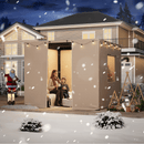 10FT X 12FT Pergola Winter Cover, All-Season Pergola Accessory, Outdoor Pergola Cover with Sidewalls and Mesh Windows, Waterproof Enclosure for Weather Protection, Fits Most Pergola Sizes, Beige