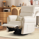 EROMMY Power Swivel Rocking Recliner Chair with Adjustable Headrest and Armrests, Beige