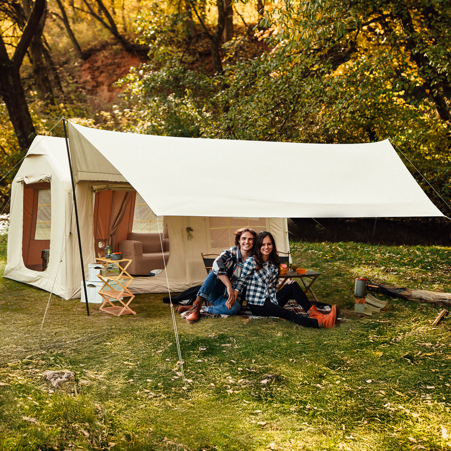 cheap family tents 8 -10 Person Inflatable Camping Tent | Easy Setup TargetGroup:Men/Women The Panda Air tent Farbe:Purple Breeze Vollkassettenmarkise 