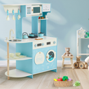 EROMMY Kids Play Kitchen Set, Kids Cooking Pretend Play Set, Kitchen Playset for Kids, Playset Interactive Toy, Blue-Erommy