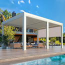 EROMMY 12x16 Aluminum Pergola with Waterproof Roof Panels – White-Erommy