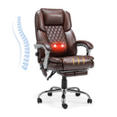Executive Office Chair, Ergonomic Desk Chair Big and Tall Massage and Heated for Home Office, Brown | erommy Furniture