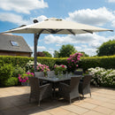 EROMMY 10 x 13 Outdoor Large Offset Umbrella, Base Excluded - Yellow