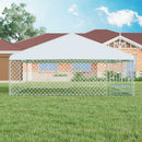 EROMMY 13x13ft Large Outdoor Dog Kennel, Waterproof Cover and Rotating Feeder, Galvanized Steel Metal with Lockable Door-Erommy