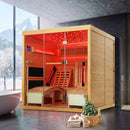 EROMMY Luxurious Infrared Sauna 2 Person with Comfortable Sauna Chair