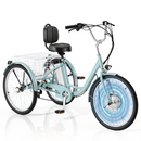 EROMMY Electric Trike for Adults,Peak 500W Brushless Motor, E-Trike with 24" x 2" Tires, Removable Battery, Charger,Step-Thru 3-Wheel Electric Bicycle, Up to 55 Miles Range, 15.5MPH+ Speed, Mint