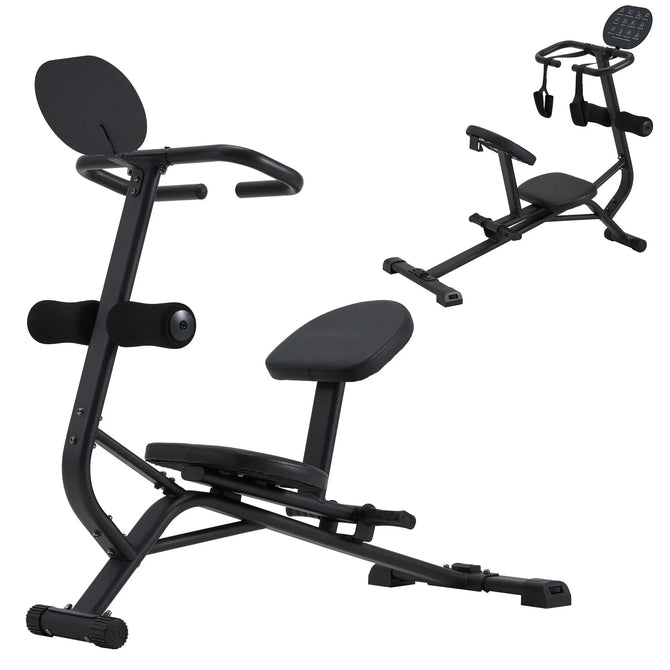 EROMMY Total Body Stretching Machine for Flexibility - Heavy Duty Steel Back and Hamstring Stretcher Safety Straps, and Adjustable Pedals - 350 Capacity