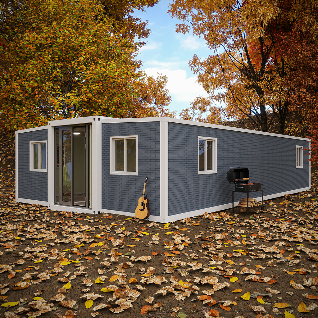 EROMMY Foldable 40ft 2 Bedroom Mobile Home, Modular Prefab House with ...
