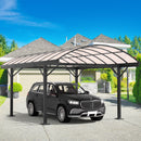 Erommy Heavy Duty Metal Carport Kit 10 x 20 ft, Aluminum Carport with UV50+Resistant PC Sunlight Panels,Sturdy Metal Carport for Cars, Boats,Outdoor Storage Shed,Anti Rust Awning,Snow-Erommy