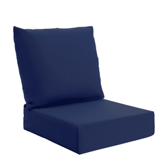 EROMMY Patio Furniture Cushions with Handle and Ties, Waterproof, Fade-resistant Outdoor Couch Cushion, Chair Pads for Dining Chairs, Navy blue