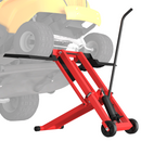 EROMMY 500LB Hydraulic Mower Lift for 40-47.6" Axle, 24" Lawn Tractor Jack with 3-Height Adjustment, Zero Turn Mower Lift for Maintenance & Repair, Red