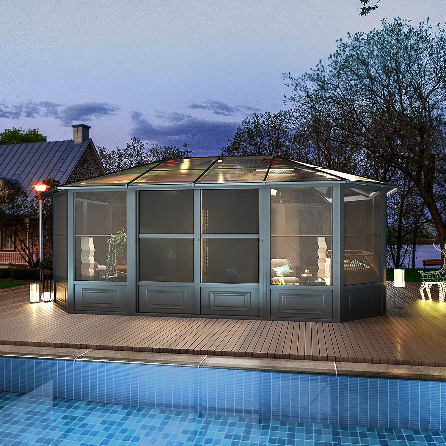 Four Seasons Screen House | Compact Solarium Room with Sliding Doors ...
