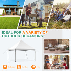 15x15 Ft Heavy Duty Tent Outdoor Wedding Tent Waterproof Patio Event Tents for Parties Holiday BBQ Events, White-Erommy