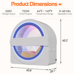 EROMMY Space-Capsule Infrared Sauna with Lounger & Dual-Wave Beauty Light|Pre-Order