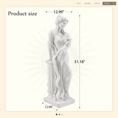 EROMMY Adalberta Weather-Resistant Magnesium Oxide Religious Statue