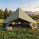 EROMMY Bell Tent for Family Camping, 9.8 FT Yurt Tent with Stove Jack, 4 Season Oxford Tents for Outdoor Party, Hot Tent Shelter Fits 3-4 People