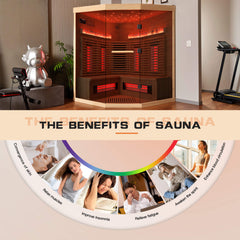 EROMMY Infrared Sauna 4 Person with Full Spectrum Heaters for Home or Gym