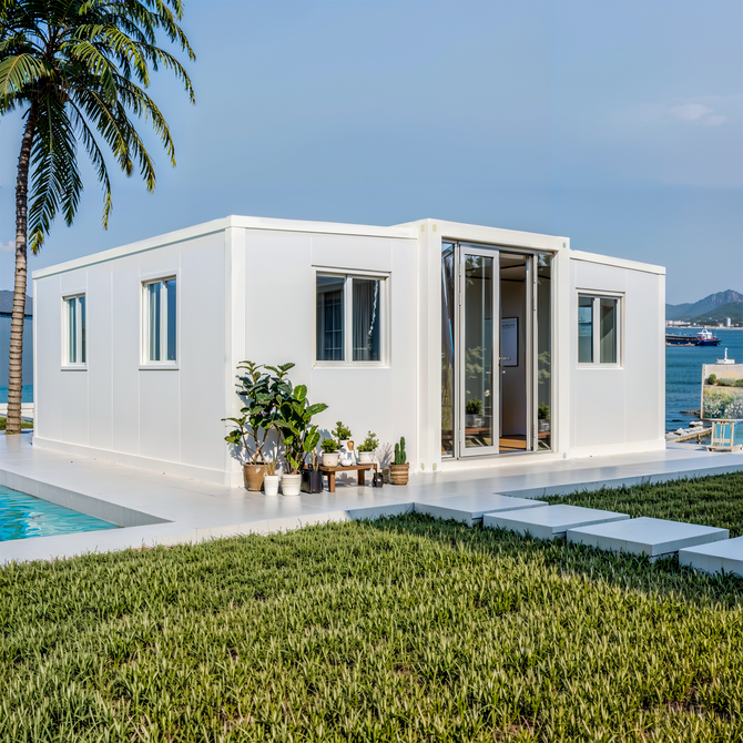 EROMMY 20ft Portable Prefab Modular Home with Kitchen & Bathroom, Expandable Container House for Adults Living, Foldable Mobile House with Personalized Living Space-Erommy