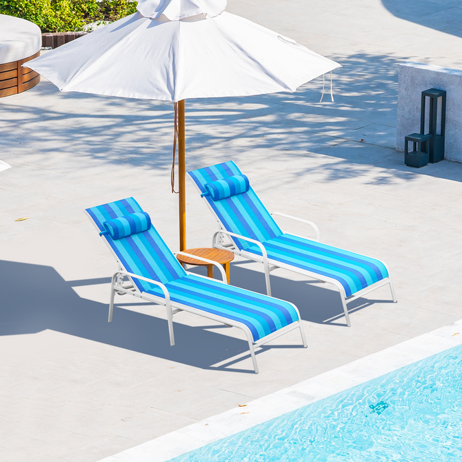 outdoor double chaise lounge