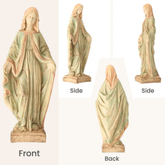 EROMMY Virgin Mary Garden Statue Outdoor 31.5” – Large Praying Holy Madonna Resin Sculpture, Blessed Mother of God Catholic Saint Yard & Lawn Religious Decor