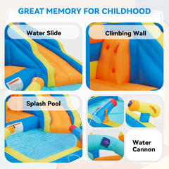 EROMMY Bouncy Castle, Inflatable Bounce House Water Slides for Kids Backyard, Oxford Cloth Heavy Duty for Kids 3-6-Erommy