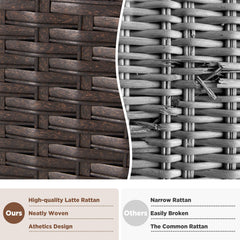 EROMMY 7 Piece Patio Furniture Set, Rattan Outdoor Sectional for Deck Backyard Porch (Navy Blue)-Erommy