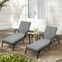 EROMMY Outdoor Lounge Chair Cushion Replacement Set of 2, Grey-Erommy