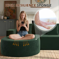 EROMMY Modern L-Shape Sectional Sofa with Chaise Lounge for Living Room Bedroom, Green-Erommy