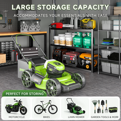 EROMMY 8 x 12 FT Carport Storage Shed, Outdoor Motorcycle Shed with Roll-Up Zipper Door & Vent, UV-Resistant Carport for Motorcycle, Firewood, Tools,Grey