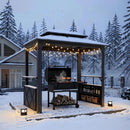 EROMMY 8x6 Grill Shelter with Two Side Bars-Erommy