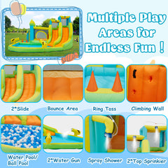 EROMMY Inflatable Water Slide,10 in 1 Water Park Bounce House for Kids 3-12