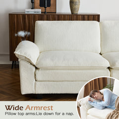 EROMMY 120.8 Inch Oversized Sectional Couch for Modern Living Room, Beige-Erommy