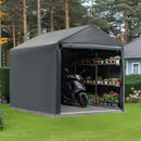 EROMMY 5' x 7' Portable Storage Shed, Heavy Duty Outdoor Storage Shed with Rolled up Zipper Door, Carport Canopy-Erommy