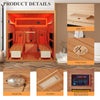 EROMMY Luxurious Infrared Sauna 2 Person with Comfortable Sauna Chair, Ideal for Sauna Yoga