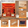 EROMMY Luxurious Infrared Sauna 2 Person with Comfortable Sauna Chair