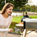 EROMMY 20 inches Auto-Rotating Pizza Oven with Folding Design, 360°Automatic Rotating Pizza Stone with upgraded GAS Power Heating System, Outdoor Pizza Oven for Backyard, Camping, Picnic-Erommy