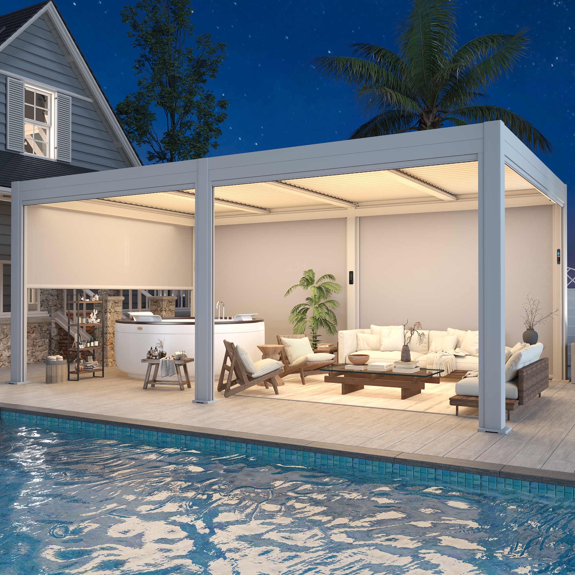 12x20 Louvered Roof Pergola - EROMMY – Erommy