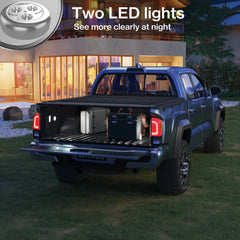 EROMMY Retractable Hard Truck Bed Tonneau Cover for 2016-2026 Toyota Tacoma 5 Ft(60'') with Double Key Lock & LED Light,Aluminum Matte Black