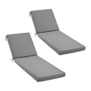 EROMMY Outdoor Lounge Chair Cushion Replacement Set of 2, Grey-Erommy