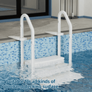 EROMMY Pool Ladder, 3-Step Pool Stairs with Double Handrails and Non-Slip Steps for 36-50” Above Ground and In-Ground Pools, White