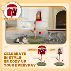 EROMMY Christmas Cat Tree with Scratching Post-Erommy