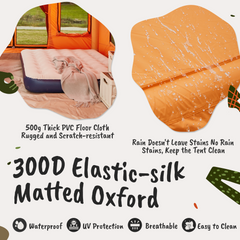 EROMMY 8-10 Person Inflatable Tent with Chimney Opening, Orange - 9.8x13x7.2ft-Erommy